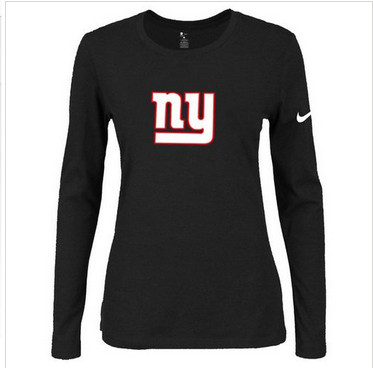 Women Nike New York Giants Of The City Long Sleeve Tri-Blend NFL T-Shirt Black