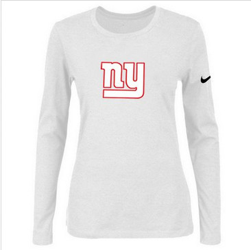 Women Nike New York Giants Of The City Long Sleeve Tri-Blend NFL T-Shirt White