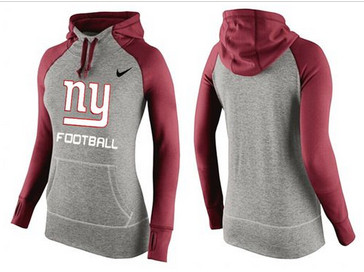 Women Nike New York Giants Performance Hoodie Grey & Red