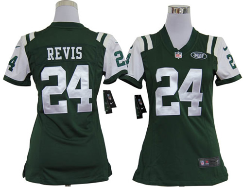 women new york jets 24 darrelle revis game green jersey