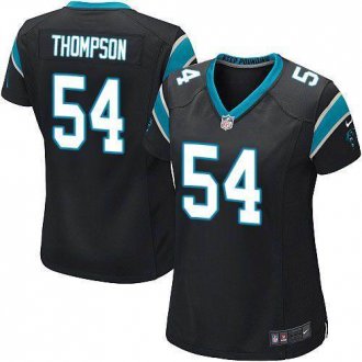 Women Nike Panthers #54 Shaq Thompson Black Team Color Stitched NFL Elite jersey