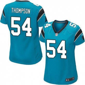 Women Nike Panthers #54 Shaq Thompson Blue Alternate Stitched NFL Elite jersey