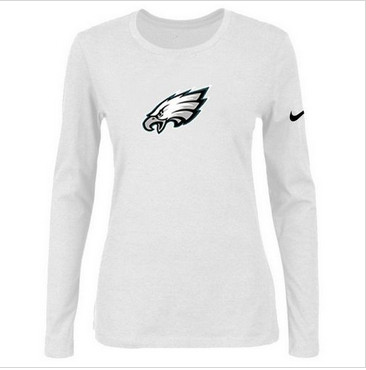 Women Nike Philadelphia Eagles Of The City Long Sleeve Tri-Blend NFL T-Shirt White