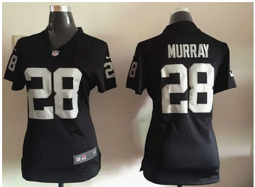 Women Nike Raiders #28 Latavius Murray Black Team Color Stitched NFL Elite Jersey