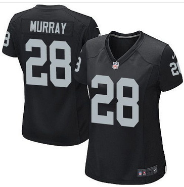 Women Nike Raiders #28 Latavius Murray Black Team Color Stitched NFL Elite Jersey