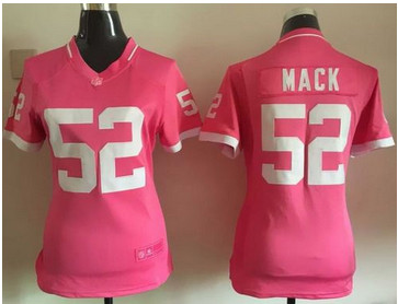 Women Nike Raiders #52 Khalil Mack Pink Stitched NFL Elite Bubble Gum Jersey