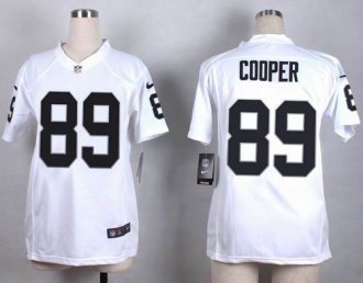 Women Nike Raiders #89 Amari Cooper White Stitched NFL Elite Jersey