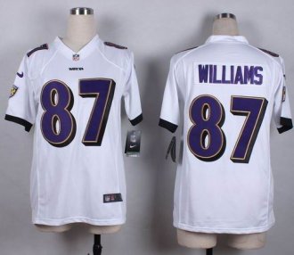 Women Nike Ravens #87 Maxx Williams White Stitched NFL New Elite Jersey