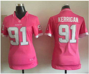 Women Nike Redskins #91 Ryan Kerrigan Pink Stitched NFL Elite Bubble Gum Jersey