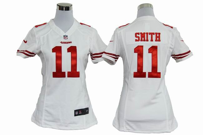 Women NEW San Francisco 49ers 11 Alex Smith White Jerseys