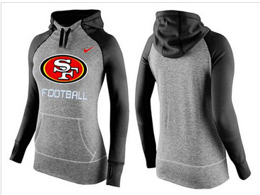 Women Nike San Francisco 49ers Performance Hoodie Grey & Black