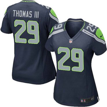 Women Nike Seattle Seahawks #29 Earl Thomas III Steel Blue NFL Elite Jersey