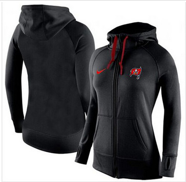 Women Nike Tampa Bay Buccaneers Full-Zip Performance Hoodie Black