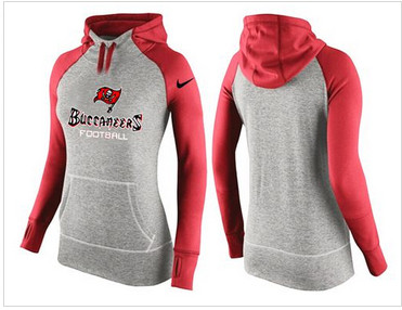 Women Nike Tampa Bay Buccaneers Performance Hoodie Grey & Red_1