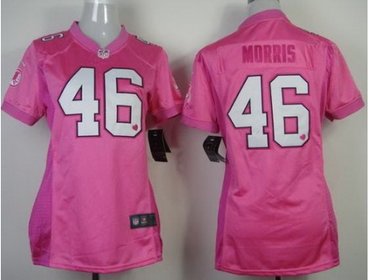 Women New Washington Redskins 46 Alfred Morris Pink Love NFL Jerseys