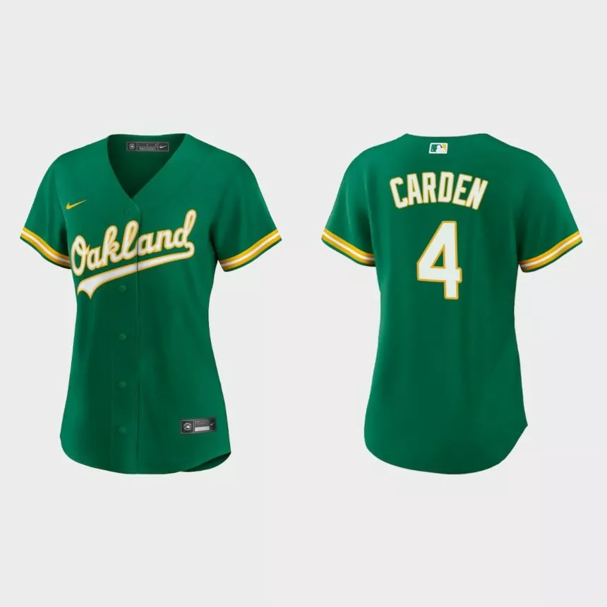 Women Oakland Athletics D’Arcy Carden Kelly Green Celebrity Sluggers Replica Alternate Jersey