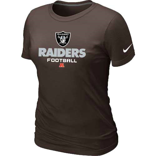 Women Okaland Raiders Brown  T-Shirt