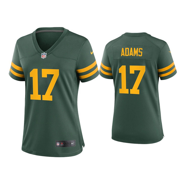 Women Packers #17 Davante Adams Alternate Game Green Jersey