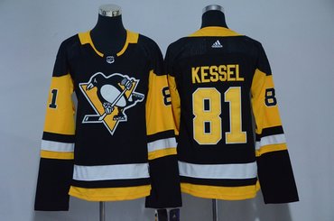 Women Penguins 81 Phil Kessel Black Adidas Jersey