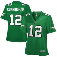 Women Philadelphia Eagles #12 Randall Cunningham Midnight Green Retired Player Jersey
