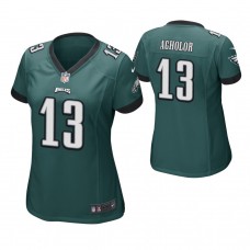 Women Philadelphia Eagles #13 Nelson Agholor Green Game Jersey