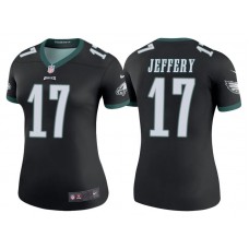 Women Philadelphia Eagles #17 Alshon Jeffery Black Color Rush Legend Jersey