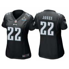 Women Philadelphia Eagles #22 Sidney Jones Black Super Bowl LII Bound Game Jersey