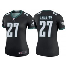 Women Philadelphia Eagles #27 Malcolm Jenkins Black Color Rush Legend Jersey