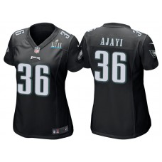 Women Philadelphia Eagles #36 Jay Ajayi Black Super Bowl LII Bound Game Jersey