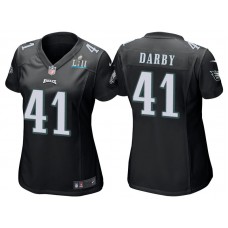 Women Philadelphia Eagles #41 Ronald Darby Black Super Bowl LII Bound Game Jersey