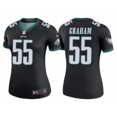 Women Philadelphia Eagles #55 Brandon Graham Black Color Rush Legend Jersey
