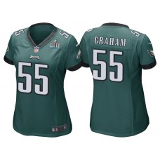 Women Philadelphia Eagles #55 Brandon Graham Green Super Bowl LII Bound Game Jersey