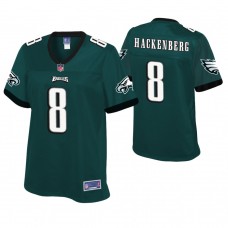 Women Philadelphia Eagles #8 Christian Hackenberg Green Player Pro Line Jersey