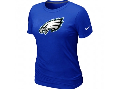 Women Philadelphia Eagles Blue Logo T-Shirt