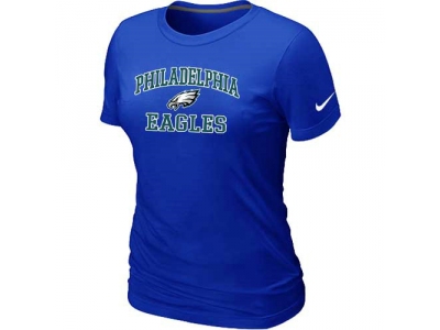 Women Philadelphia Eagles Heart & Soul Blue T-Shirt