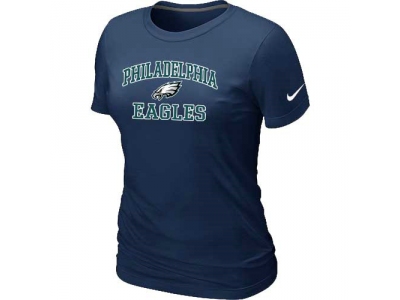 Women Philadelphia Eagles Heart & Soul D.Blue T-Shirt