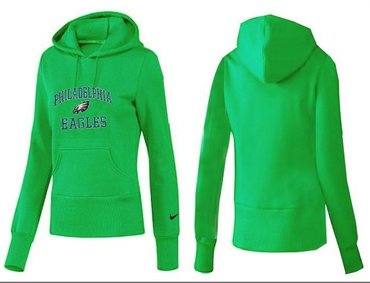 Women Philadelphia Eagles Logo Pullover Hoodie-- (16)
