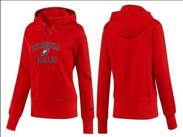 Women Philadelphia Eagles Logo Pullover Hoodie-- (22)