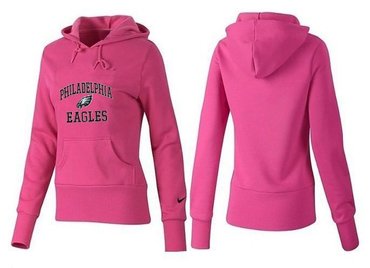Women Philadelphia Eagles Logo Pullover Hoodie-- (27)