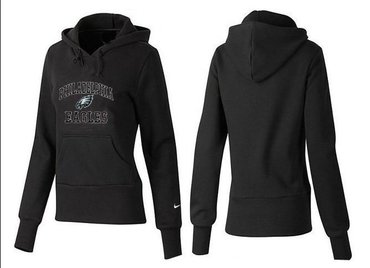 Women Philadelphia Eagles Logo Pullover Hoodie-- (28)
