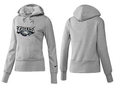 Women Philadelphia Eagles Logo Pullover Hoodie-- (40)