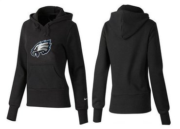Women Philadelphia Eagles Logo Pullover Hoodie-- (7)
