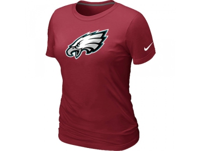 Women Philadelphia Eagles Red Logo T-Shirt