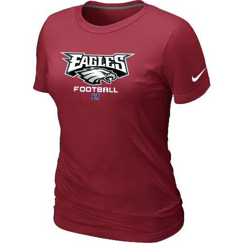 Women Philadelphia Eagles Red T-Shirt