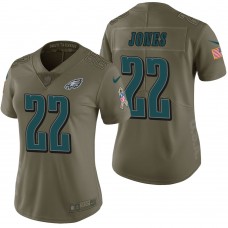 Women Philadelphia Eagles Sidney Jones Olive 2017 Salute to Service Limited Jersey