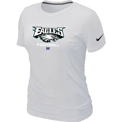 Women Philadelphia Eagles White T-Shirt