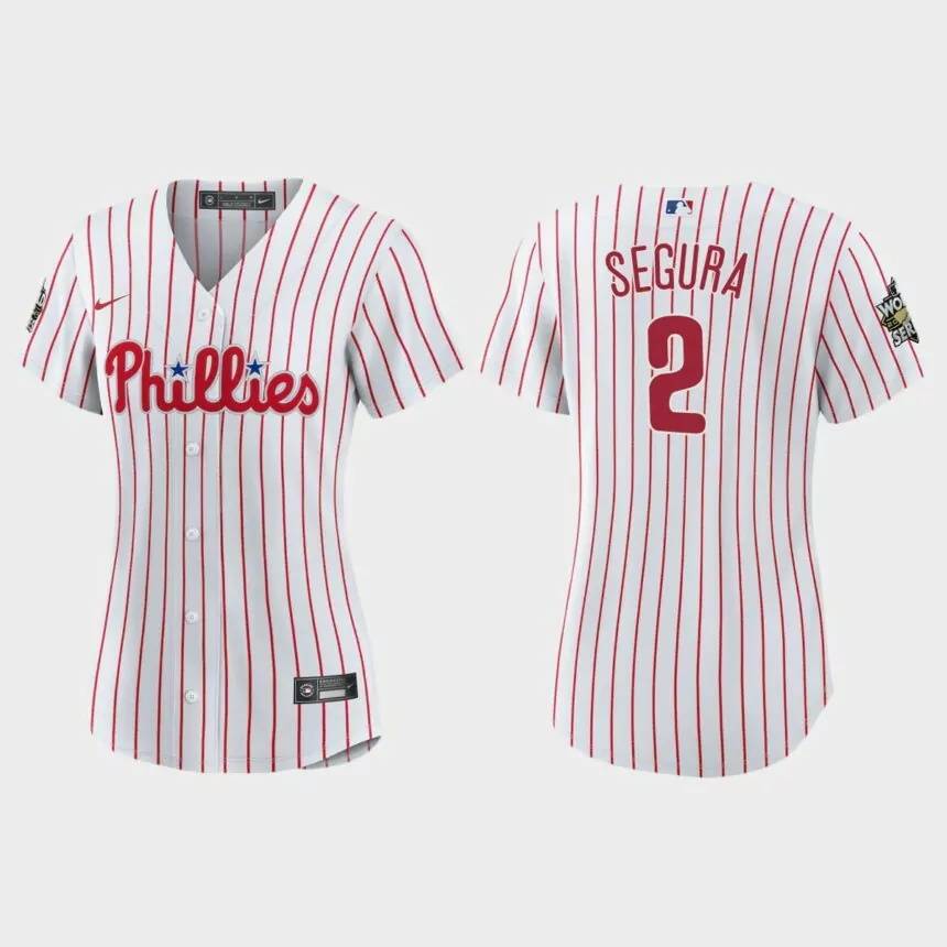 Women Philadelphia Phillies Jean Segura White 2022 World Series Replica Jersey