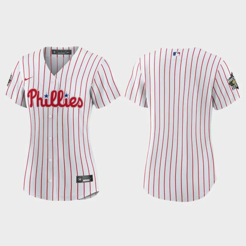Women Philadelphia Phillies White 2022 World Series Replica Jersey