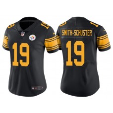 Women Pittsburgh Steelers #19 JuJu Smith-Schuster Black Vapor Untouchable Color Rush Limited Jersey