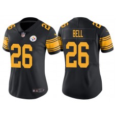 Women Pittsburgh Steelers #26 Le'Veon Bell Black Vapor Untouchable Color Rush Limited Jersey